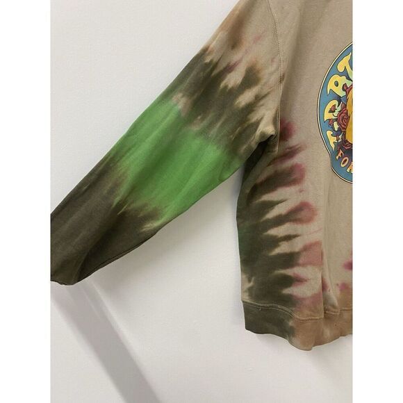 Womens Grateful Dead Graphic Tie Dye Dancing Bear Sweatshirt Small Purple Green - Picture 3 of 9